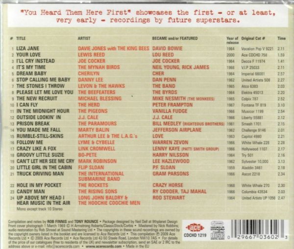 You Heard Them Here First: Rock's Icons Before They Were Famous by Various... - Image 3