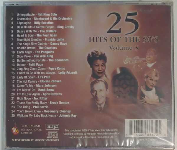 25 HITS OF THE 50'S - VOL 3   CD     BRAND NEW - Image 3