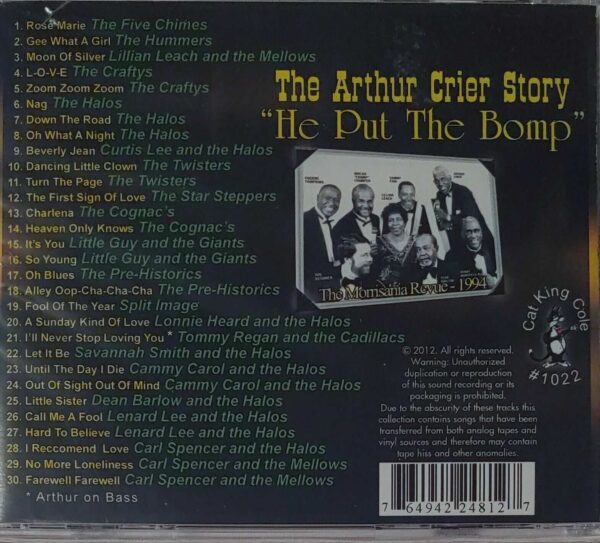 ARTHUR CRIER STORY - HE PUT THE BOMP   CD     BRAND NEW - Image 3