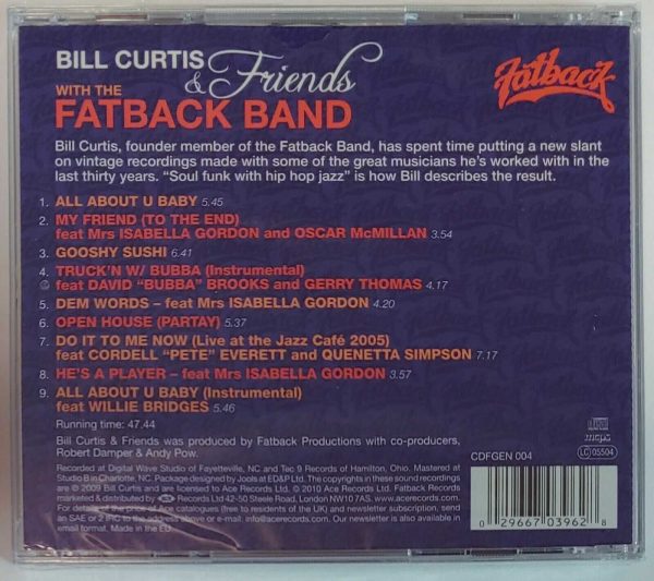 BILL CURTIS AND FRIENDS W/ THE FATBACK BAND   CD  BRAND NEW - Image 3