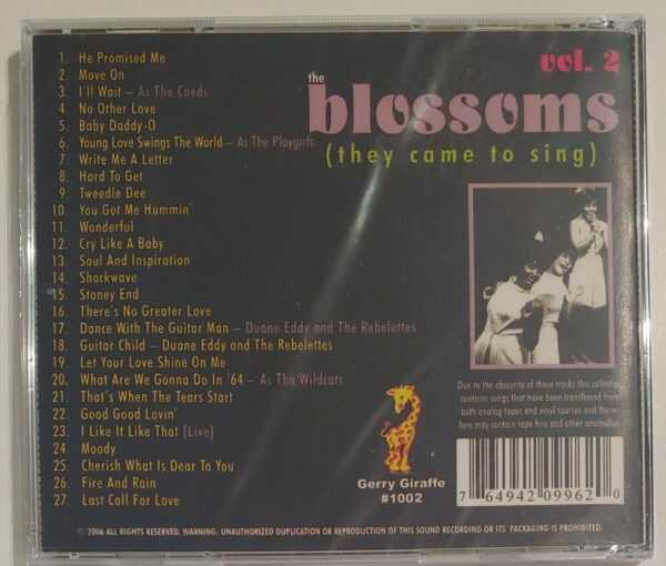 BLOSSOMS - THEY CAME TO SING  VOL 2   CD     BRAND NEW - Image 3