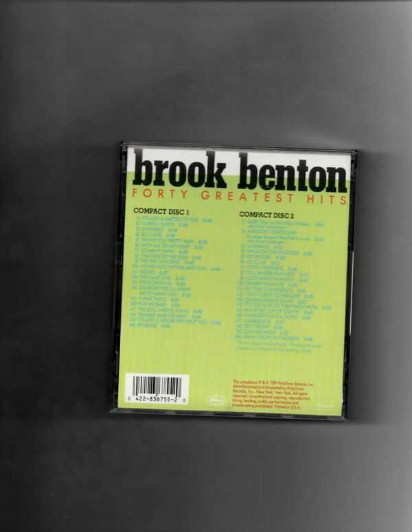 BROOK BENTON - FORTY GREATEST HITS-CD - Image 3
