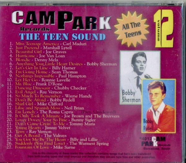 CAM PARK RECORDS - THE TEEN SOUND - VOL 12 - CD  - BRAND NEW - Image 3