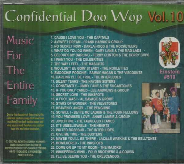 CONFIDENTIAL DOO WOP - CD - Vol. 10 - Music For The Whole Family - BRAND NEW - Image 3