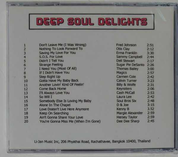DEEP SOUL DELIGHTS   CD  BRAND NEW - Image 3