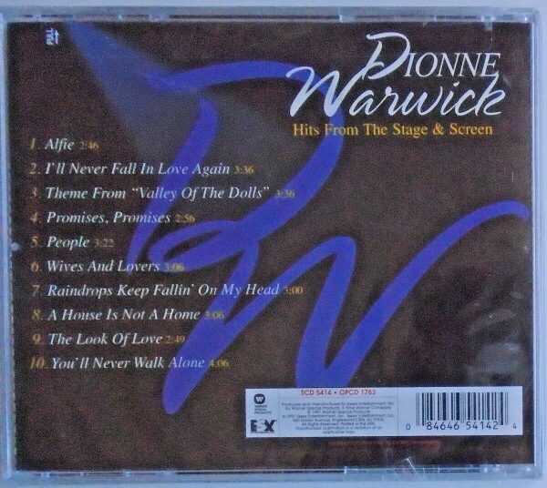DIONNE WARWICK - CD - Hits From Stage & Screen - BRAND NEW - Image 3