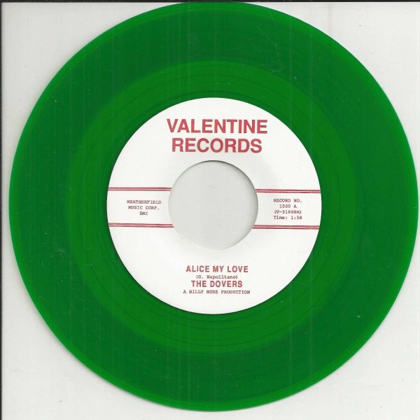 Dovers Alice My Love / A Lonely Heart (GREEN) 45 RPM (Repro) - Image 3