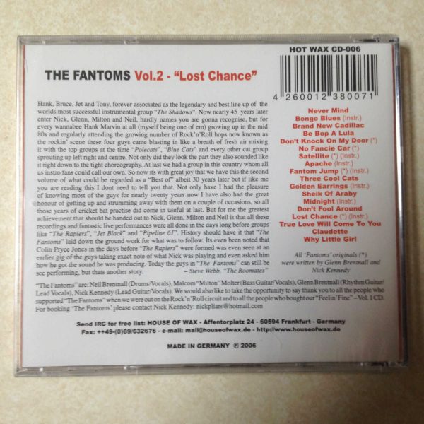 FANTOMS - LOST CHANCE AND OTHER HITS VOL.2 - BRAND NEW CD - Image 3