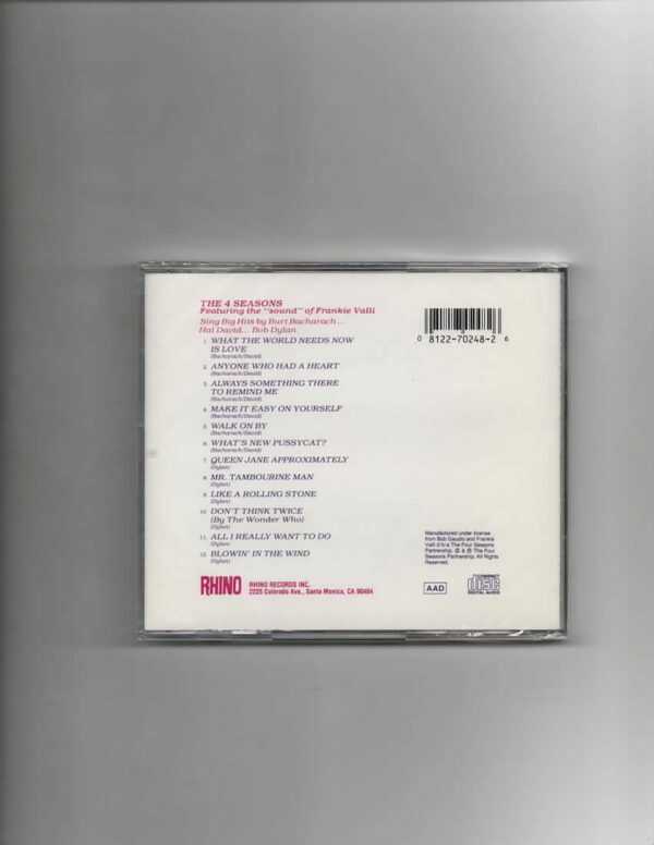 FOUR SEASONS, VALLI & - BIG HITS BY BACHARACH-BRAND NEW CD - Image 3