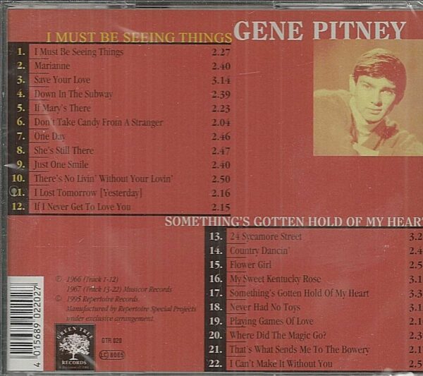 GENE PITNEY-CD-Something's Gotten Hold Of My Heart-I must Be Seeing - BRAND NEW - Image 3