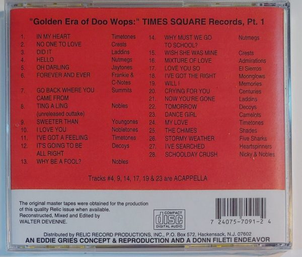 GOLDEN ERA OF DOO WOPS - TIMES SQUARE RECORDS PT 1   CD BRAND NEW - Image 3