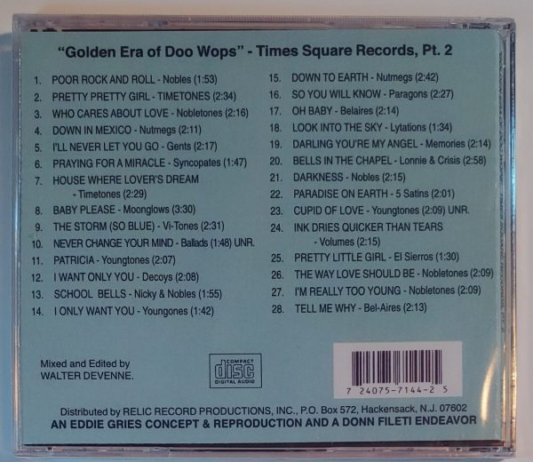 GOLDEN ERA OF DOO WOPS - TIMES SQUARE RECORDS PT 2   CD BRAND NEW - Image 3