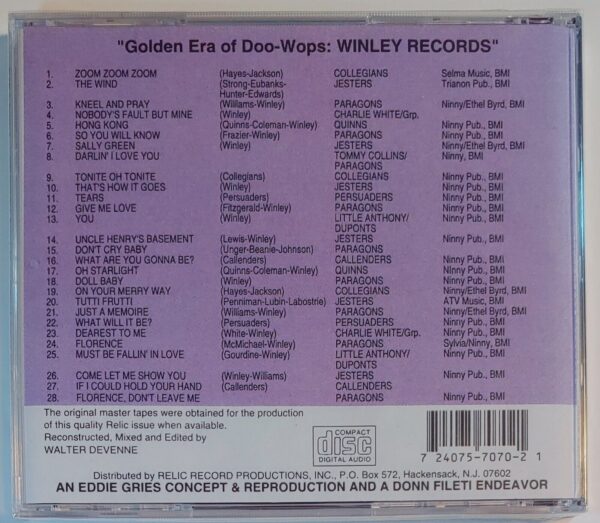 GOLDEN ERA OF DOO WOPS - WINLEY   CD BRAND NEW - Image 3