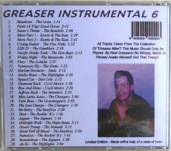 GREASER INSTRUMENTAL - CD - Vol. 6 - BRAND NEW - Image 3
