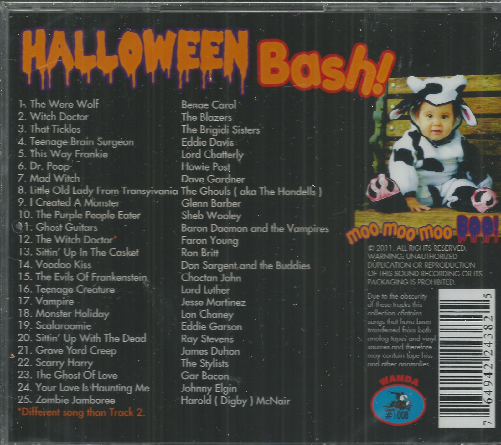 HALLOWEEN BASH CD BRAND NEW VARIOUS ARTISTS 25 SCARY TRACKS - Image 3