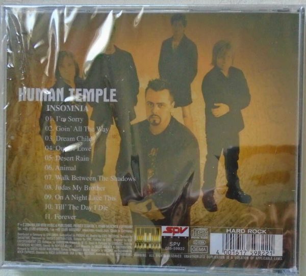 HUMAN TEMPLE - Insomia - BRAND NEW - CD - Image 3