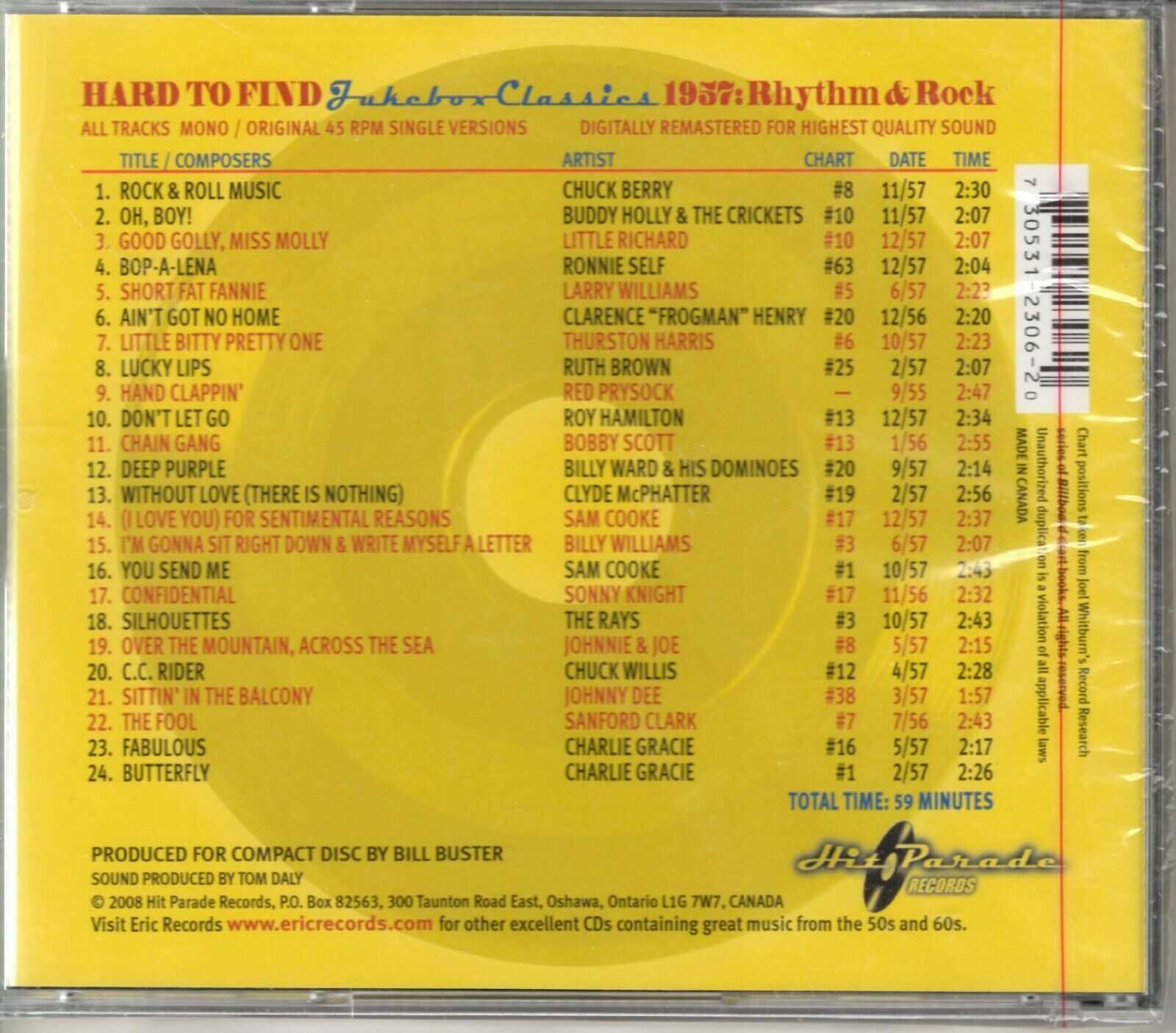 Hard To Find Jukebox Classics 1957: Rhythm and Rock - CD - Brand New - Image 3