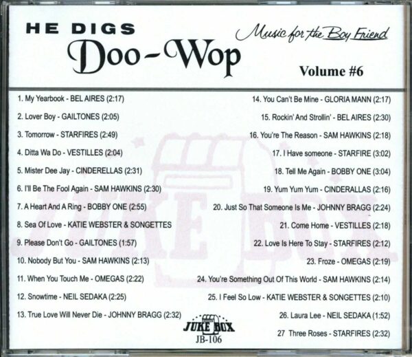 He Digs Doo Wop Vol 6 - CD - Image 3