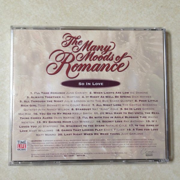 MANY MOODS OF ROMANCE - SO IN LOVE AUDIO CD - Image 3