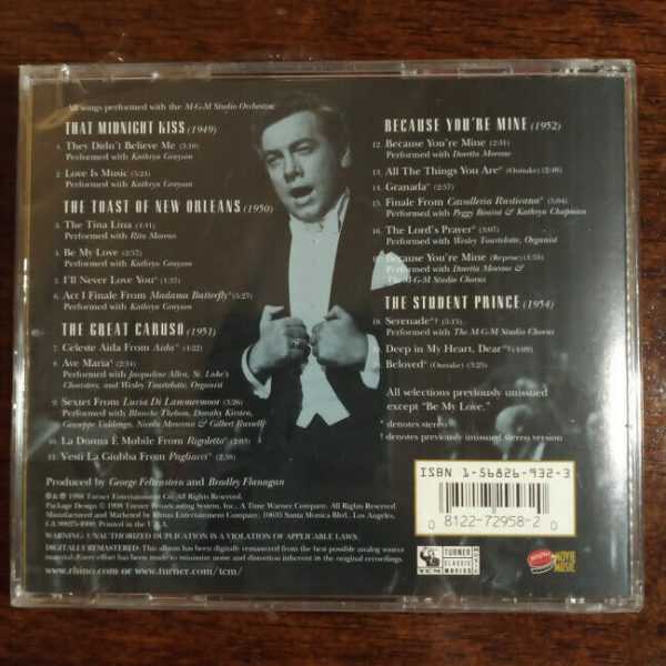 MARIO LANZAS BE MY LOVE Greatest Performances at MGM CD Album - Image 3
