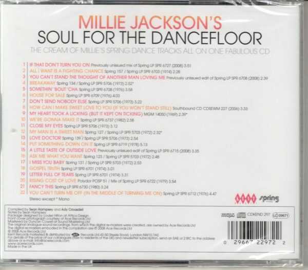 Millie Jackson - Soul for the Dancefloor - CD - Brand New - Image 3