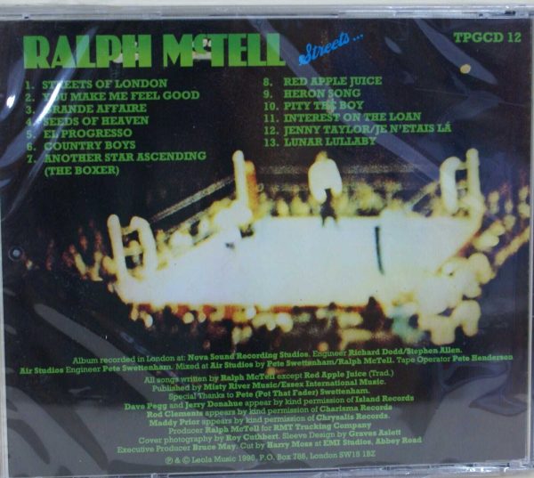 RALPH MCTELL - STREETS - CD - BRAND NEW - Image 3