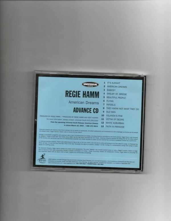 REGIE HAMM - AMERICAN DREAMS-CD - Image 3