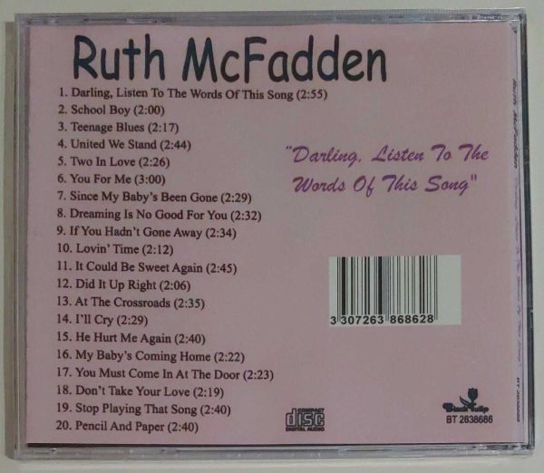 RUTH MCFADDEN - LISTEN TO THE WORDS OF THIS SONG   CD     BRAND NEW - Image 3