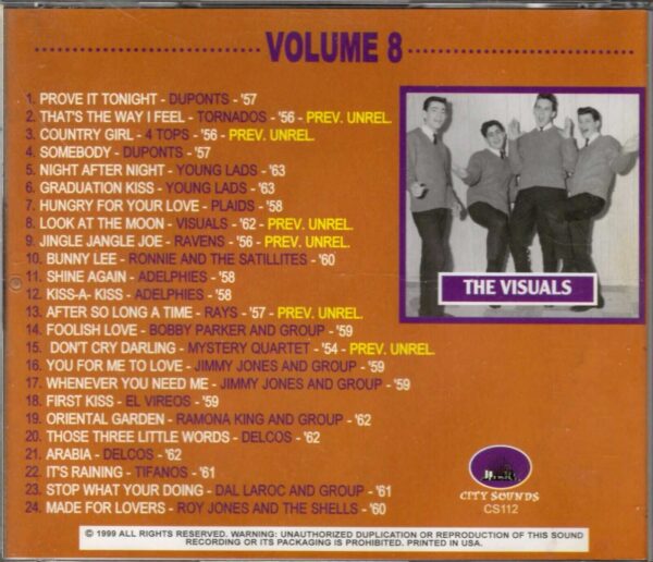 Rare And Unreleased Group Harmony Gems Vol 8 - CD  BRAND NEW - Image 3