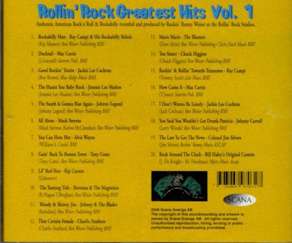 Rollin' Rock Greatest Hits Vol 1 - CD - Brand New - Image 3