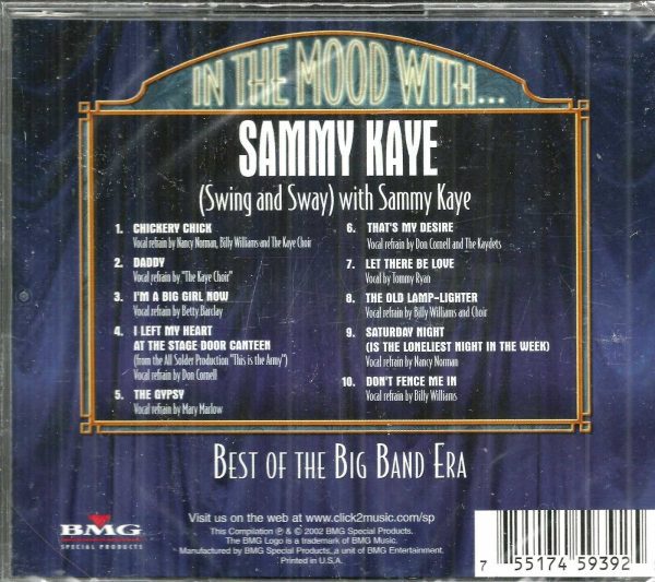SAMMY KAYE CD - Best Of The Big Band Era - BRAND NEW - Image 3