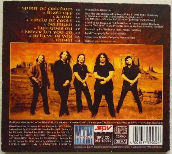 TARAXACUM - Spirit of Freedom - LIKE NEW - CD - Image 3
