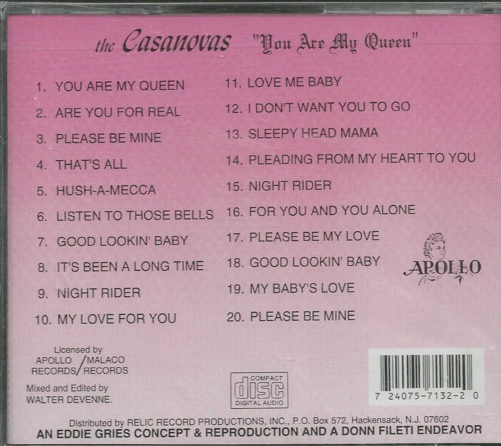 THE CASANOVAS - CD - You Are My Queen - BRAND NEW - Image 3