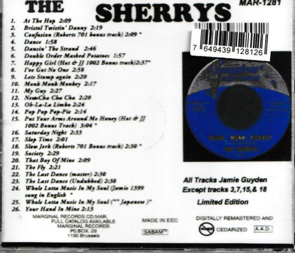 THE SHERRYS - POP POP POP PIE AND BONUS TRACKS CD - BRAND NEW - Image 3