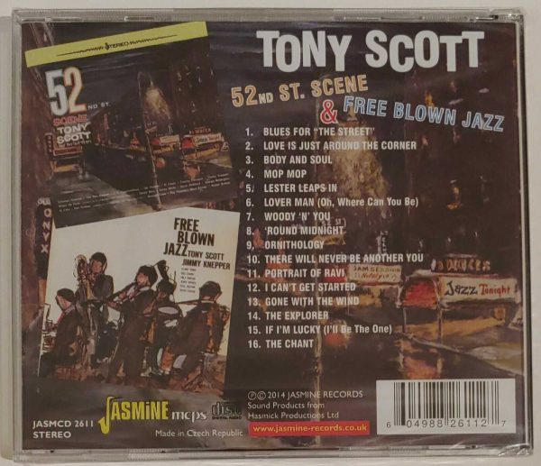 TONY SCOTT - 52ND STREET SCENE & FREE BLOWN JAZZ  CD     BRAND NEW - Image 3
