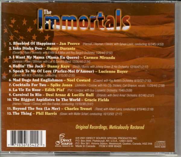 The Immortals by Various Artists - CD - Image 3