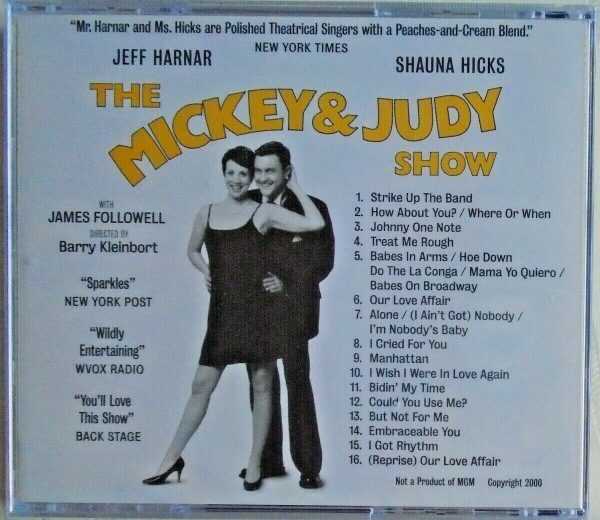The MICKEY & JUDY SHOW - CD - Jeff Harnar-Shauna Hicks - BRAND NEW - Image 3