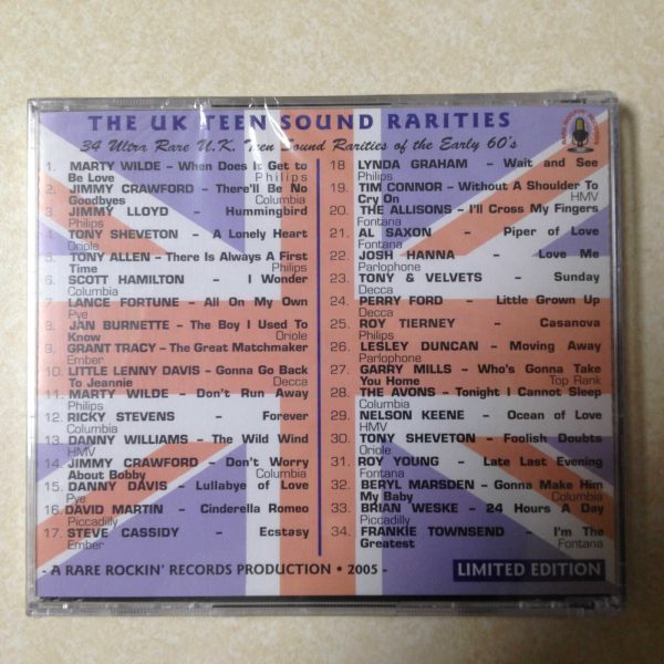 U.K. TEEN SOUND RARITIES -  BRAND NEW CD   34 TRACKS  RARE ROCKIN RECORDS LABEL - Image 3