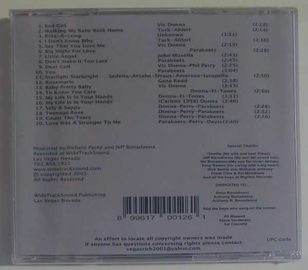 VIC DONNA - LEGENDARY LEAD SINGER   CD BRAND NEW - Image 3