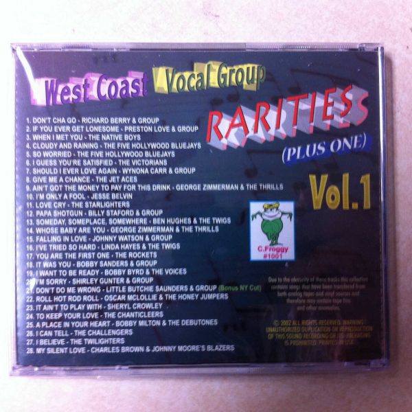 West Coast Vocal Group Rarities (Plus One) CD - Vol. 1   Brand New - Image 3