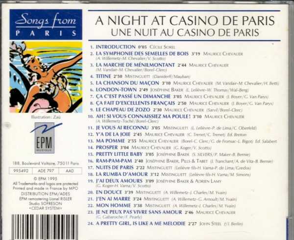 A Night at Casino De Paris by Various Artists - CD - Image 3