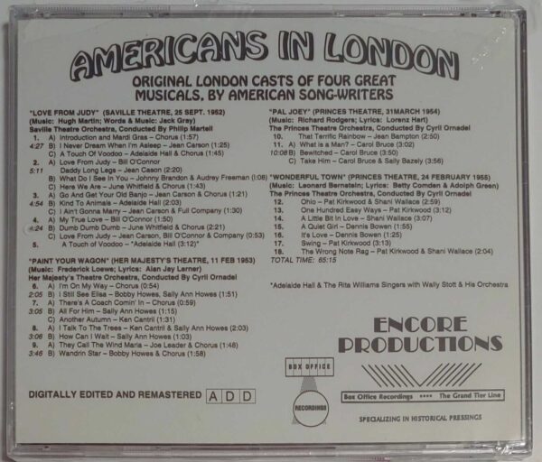 AMERICANS IN LONDON - ENCORE'S BOX OFFICE   CD     BRAND NEW - Image 3