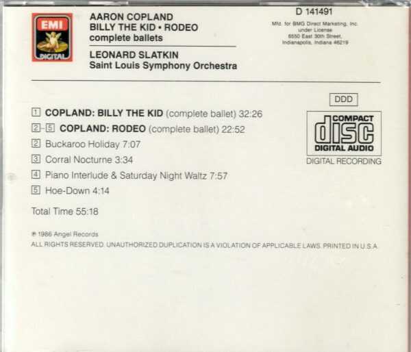Aaron Copland: Billy the Kid; Rodeo - CD - Brand New - Image 3