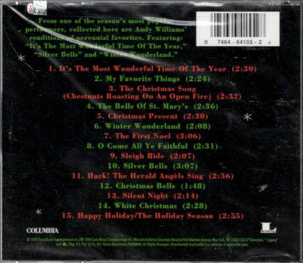 Andy Williams - Personal Christmas Collection - CD - Brand New - Image 3