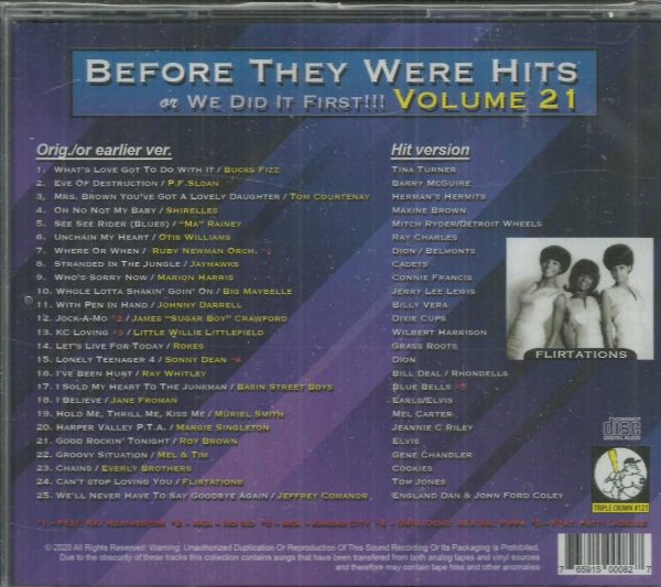 BEFORE THEY WERE HITS CD - VOL 21   BRAND NEW - Image 3