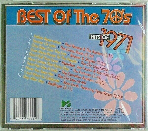 BEST OF THE 70'S - CD - Hits of 1971 - BRAND NEW - Image 3
