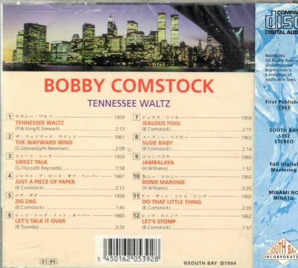 Bobby Comstock - Tennessee Waltz - CD - Brand New - Image 3