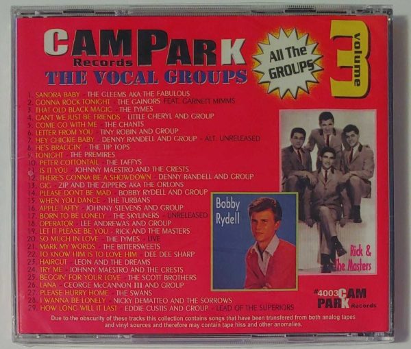 CAM PARK - VOL 3   CD   BRAND NEW - Image 3