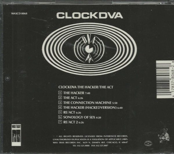 CLOCKDVA - CD - The Hacker/The Act  - VERY GOOD CONDITION - Image 3