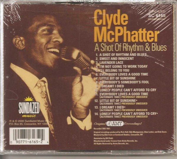 CLYDE MCPHATTER - CD - A Shot Of Rhythm And Blues - BRAND NEW - Image 3